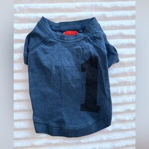 Navy Short Sleeve Tee with Black Number Graphic
